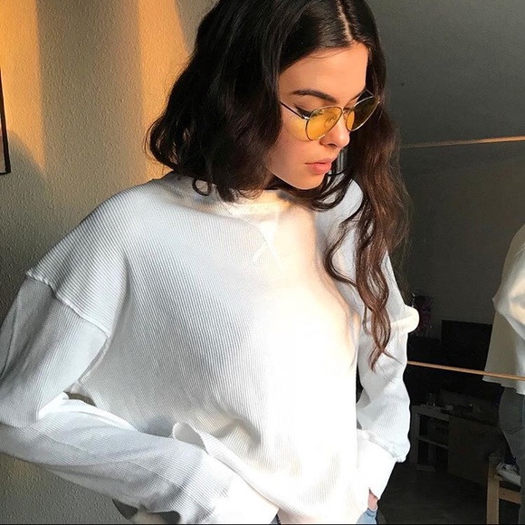 Brandy Melville Tops - NWOT White Laila Thermal Long Sleeve Top